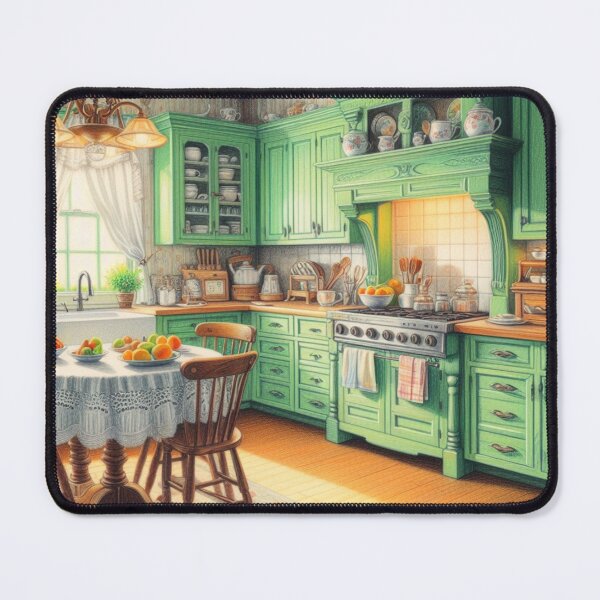 Item preview, Bright and Sunny - Green Southern Kitchen designed and sold by AmberRoseWrites.