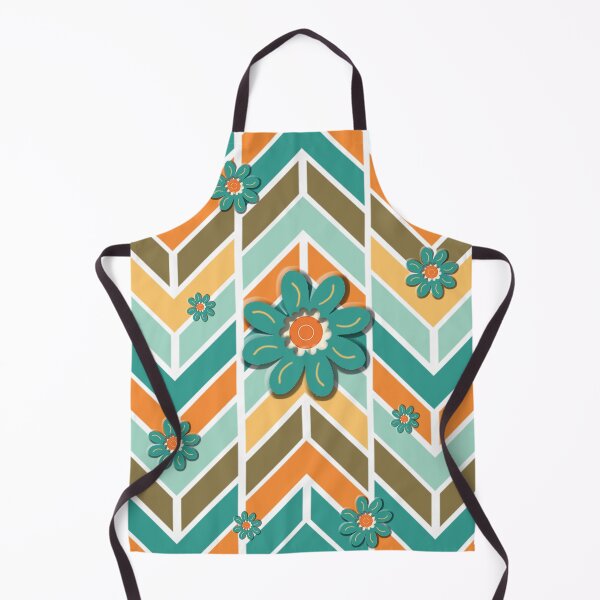 Item preview, Aqua, Peach Chevron Pattern A-Line Dress designed and sold by Art.Fusion.Studio.