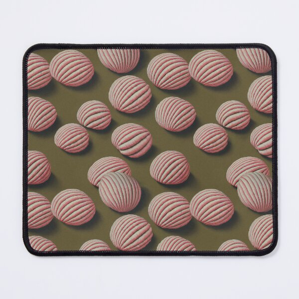 Item preview, Pink Conchas on Green: Abstract Conchas on Olive Green Backdrop designed and sold by high-noon-moon.