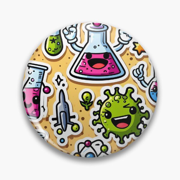Item preview, Happy Science - Chemistry Fun Comic Sticker designed and sold by Molecularmerch.