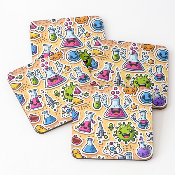 Item preview, Happy Science - Chemistry Fun Comic Sticker designed and sold by Molecularmerch.