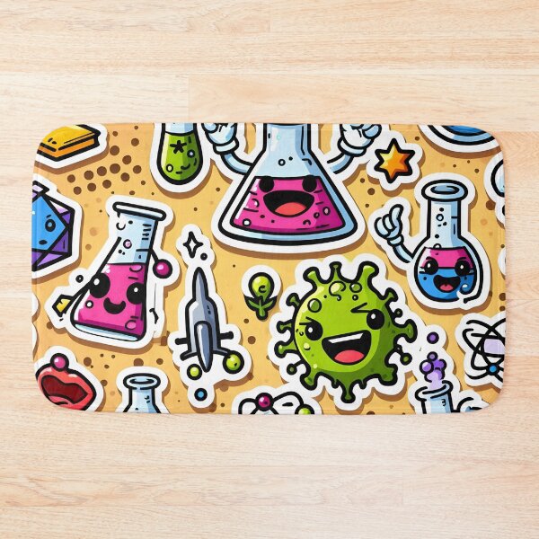 Item preview, Happy Science - Chemistry Fun Comic Sticker designed and sold by Molecularmerch.