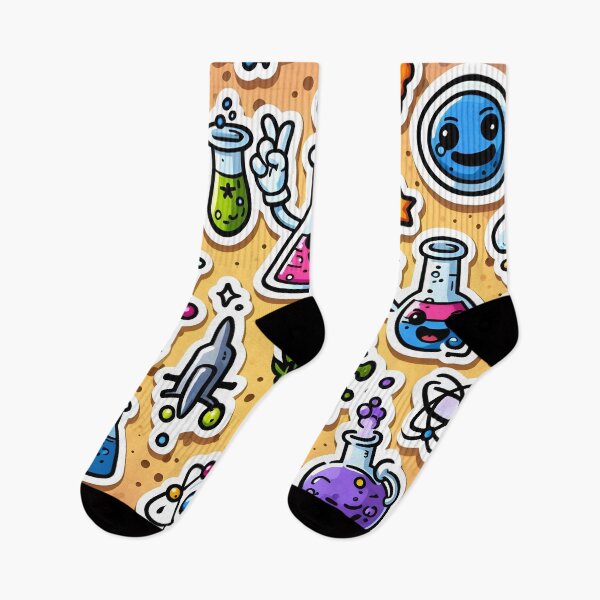 Item preview, Happy Science - Chemistry Fun Comic Sticker designed and sold by Molecularmerch.
