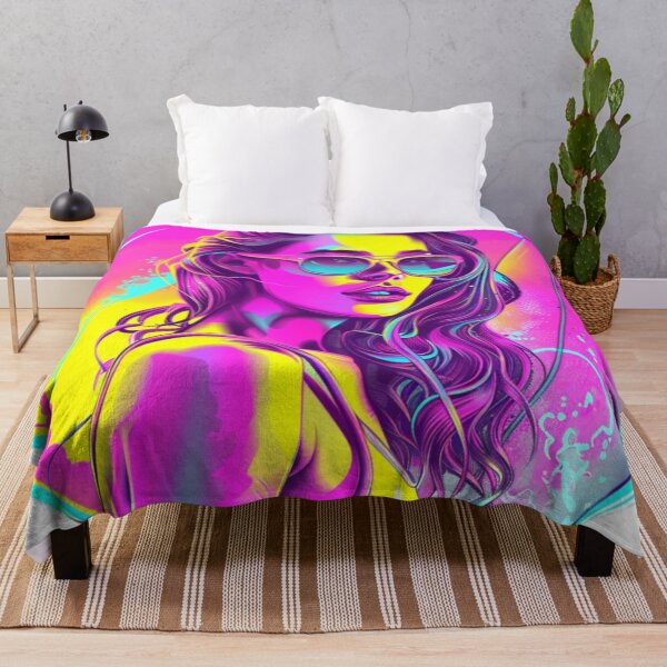 Item preview, Surfer girl neon colour palette Active Outdoors Inspired Art designed and sold by CDC40.