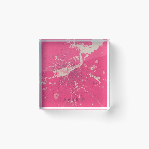 Item preview, Harbin City Map of Heilongjiang, China - Blossom designed and sold by deMAP.