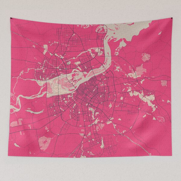 Item preview, Harbin City Map of Heilongjiang, China - Blossom designed and sold by deMAP.