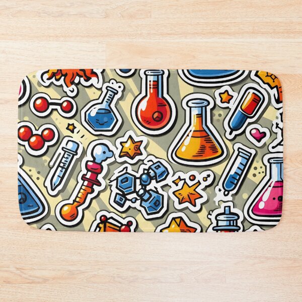 Item preview, Happy Science - Chemistry Fun Comic Sticker designed and sold by Molecularmerch.