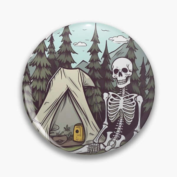 Item preview, skeleton camping in the mountains designed and sold by Gee-Na.