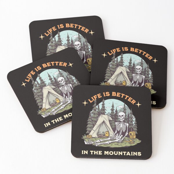 Item preview, skeleton camping in the mountains designed and sold by Gee-Na.