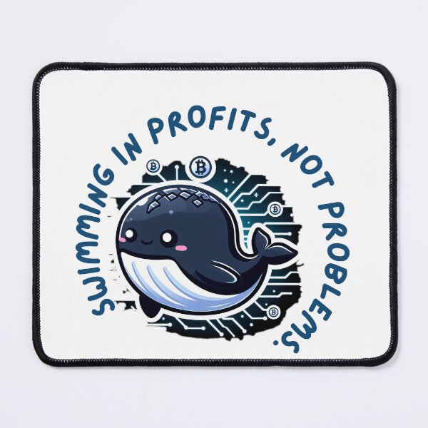 Item preview, Swimming in profits, not problems. Crypto whale designed and sold by Mechanical-Artt.