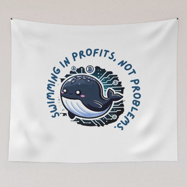 Item preview, Swimming in profits, not problems. Crypto whale designed and sold by Mechanical-Artt.