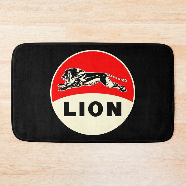 Item preview, Lion Gasoline vintage sign reproduction designed and sold by htrdesigns.