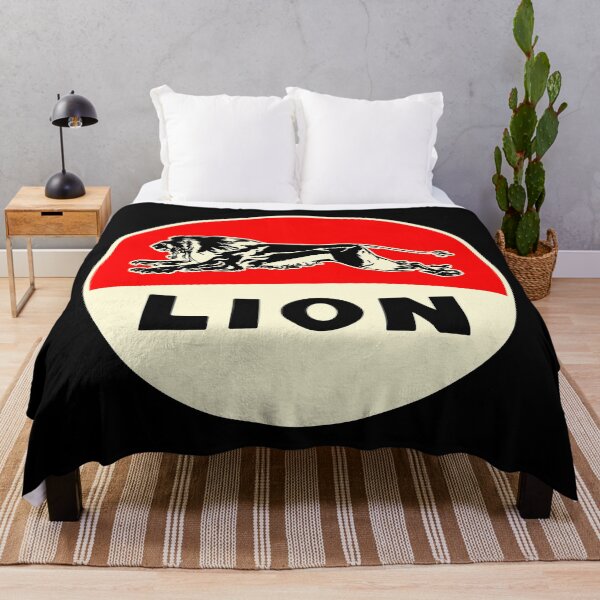 Item preview, Lion Gasoline vintage sign reproduction designed and sold by htrdesigns.