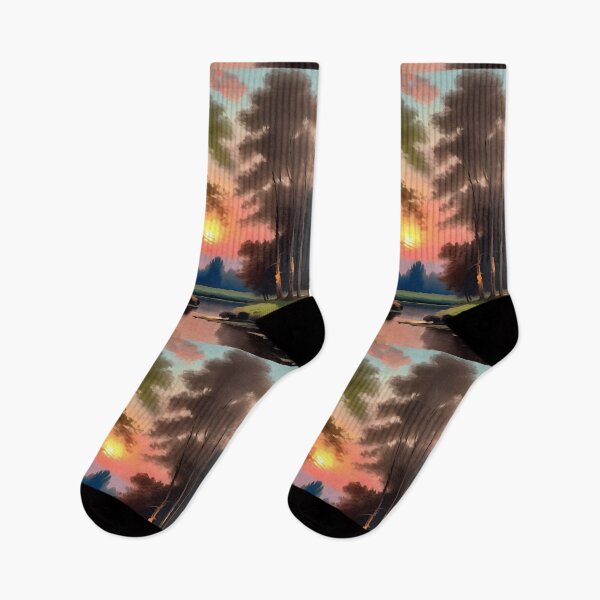 Item preview, Vintage Impressionist Landscape: Forest Lake in Spring | Impressionism | Landscape Artwork designed and sold by UnhingedBird.