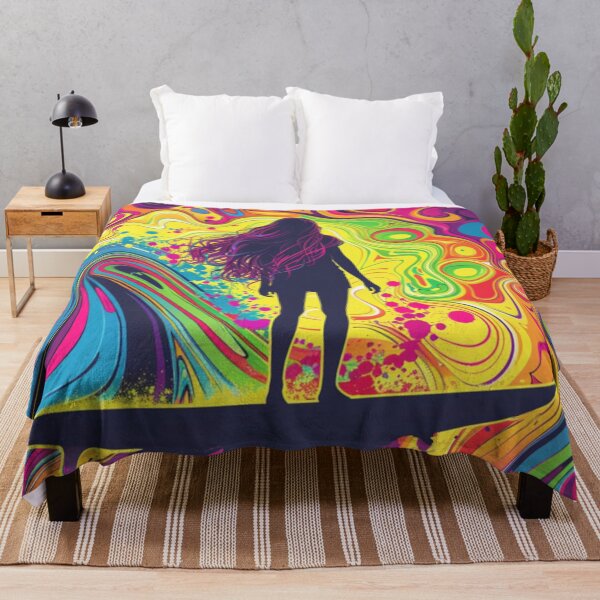 Item preview, Surfer girl psychedelic design Active Outdoors Inspired Art designed and sold by CDC40.