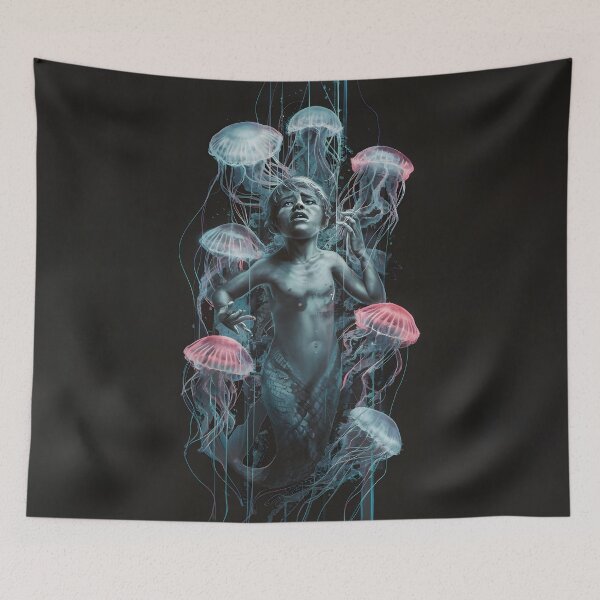 Item preview, Human-Mermaid Hybrid and Jellyfish - Desperate Boy designed and sold by MarinaFila.