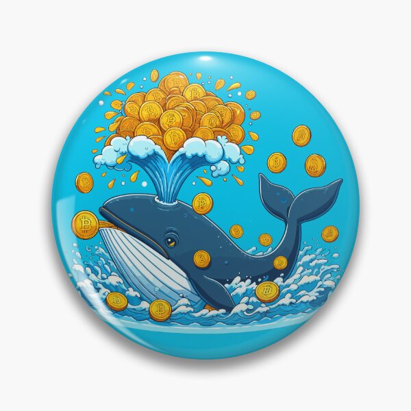 Item preview, A whale in a sea full of Bitcoins designed and sold by CryptoFunMerch.