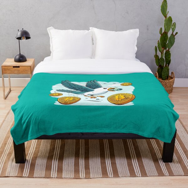 Item preview, Un pájaro volando en el cielo con un fajo de billetes de un dólar en el pico. designed and sold by CryptoFunMerch.