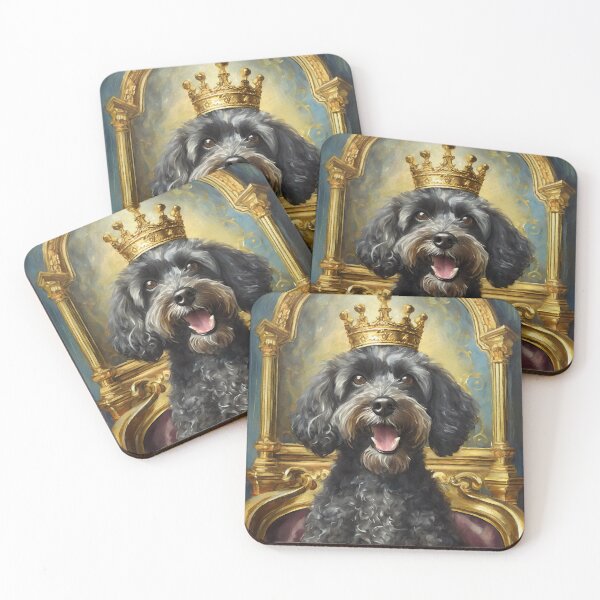 Item preview, Royal Portrait of a Black Doodle Dog, Poodle mix, Labradoodle, Schnoodle,  designed and sold by CKWagSwag.