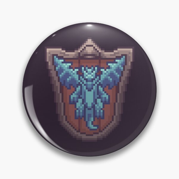 Item preview, Pixel Art Dragon Crest Blue designed and sold by PixelCarvel.