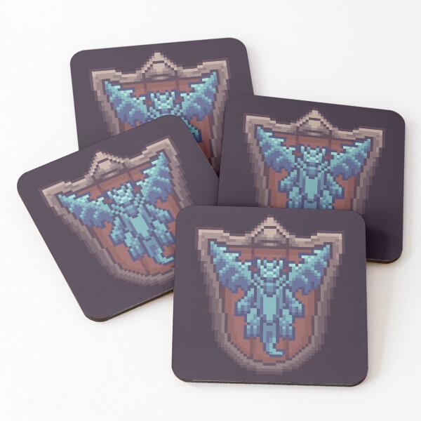 Item preview, Pixel Art Dragon Crest Blue designed and sold by PixelCarvel.