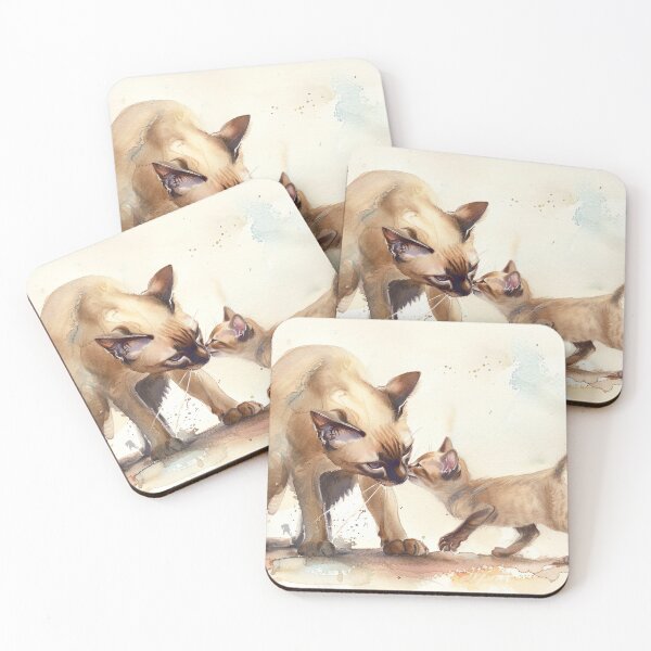 Item preview, Cat and kitten get close designed and sold by CatspirationArt.