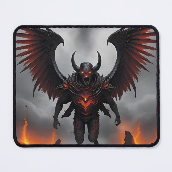 Item preview, Majestic demon flying over a burning lava landscape designed and sold by Frostquest.