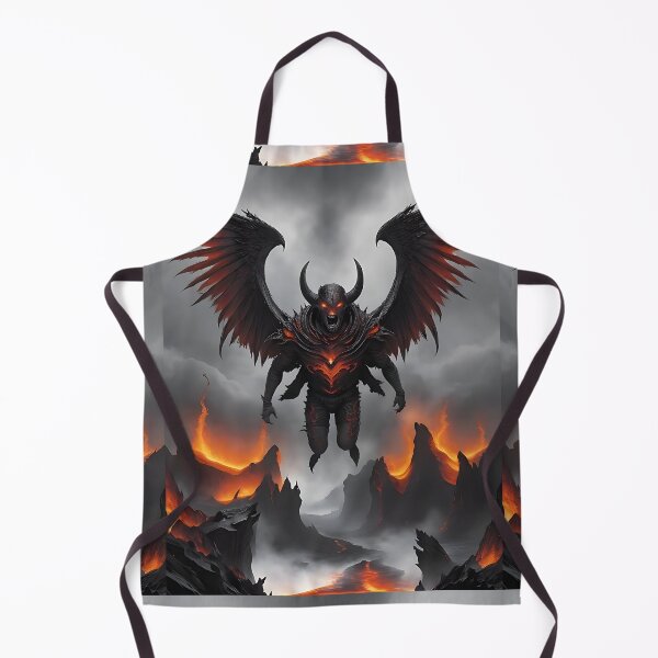 Item preview, Majestic demon flying over a burning lava landscape designed and sold by Frostquest.