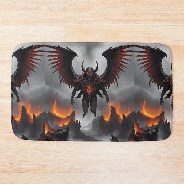 Item preview, Majestic demon flying over a burning lava landscape designed and sold by Frostquest.