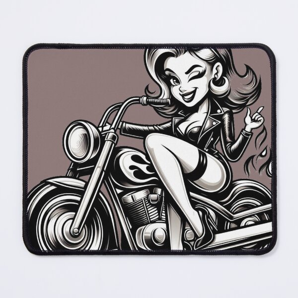 Item preview, Biker Chick on Motorcycle designed and sold by Biker Gramps Gear.