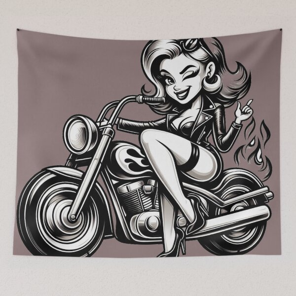 Item preview, Biker Chick on Motorcycle designed and sold by Biker Gramps Gear.