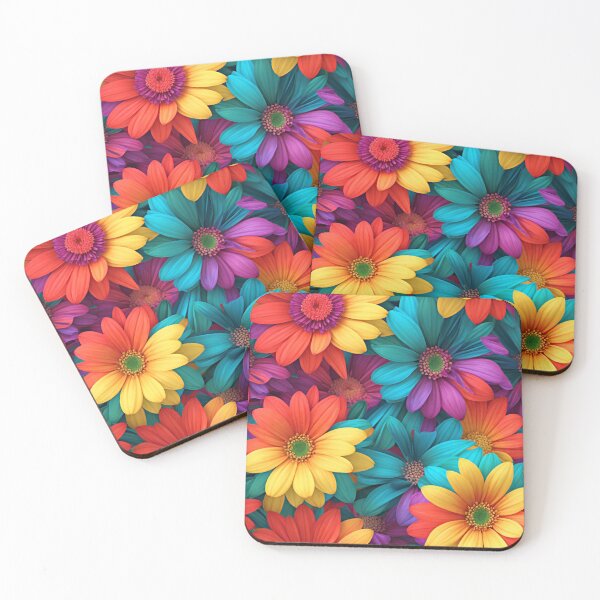 Item preview, Patrón de flores de colores 3D designed and sold by MargaretFasDes.