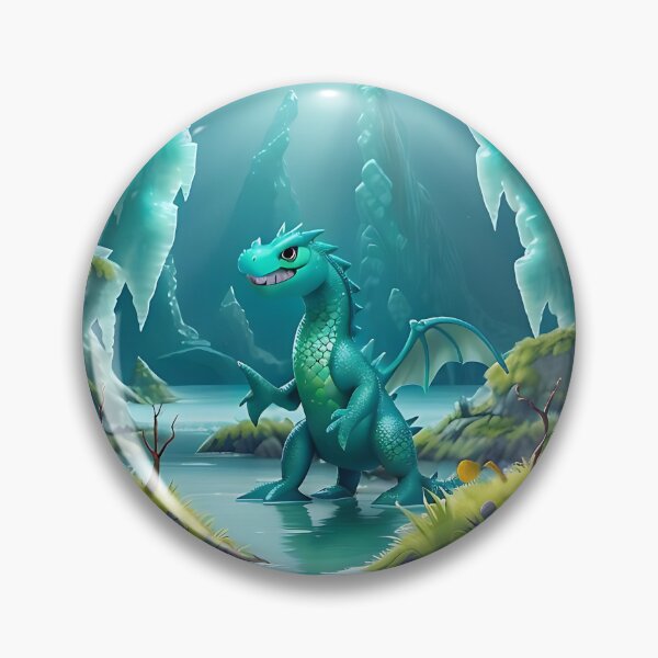 Item preview, Mystical anime sea dragon fascinating underwater world with floating ice blocks designed and sold by Frostquest.