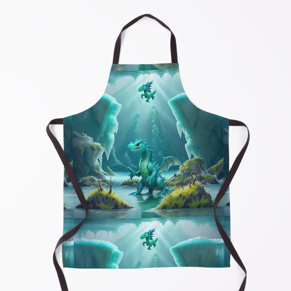 Item preview, Mystical anime sea dragon fascinating underwater world with floating ice blocks designed and sold by Frostquest.
