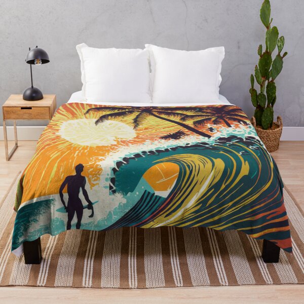 Artikelvorschau, Surfen bei Sonnenuntergang entworfen und verkauft von drawbey.