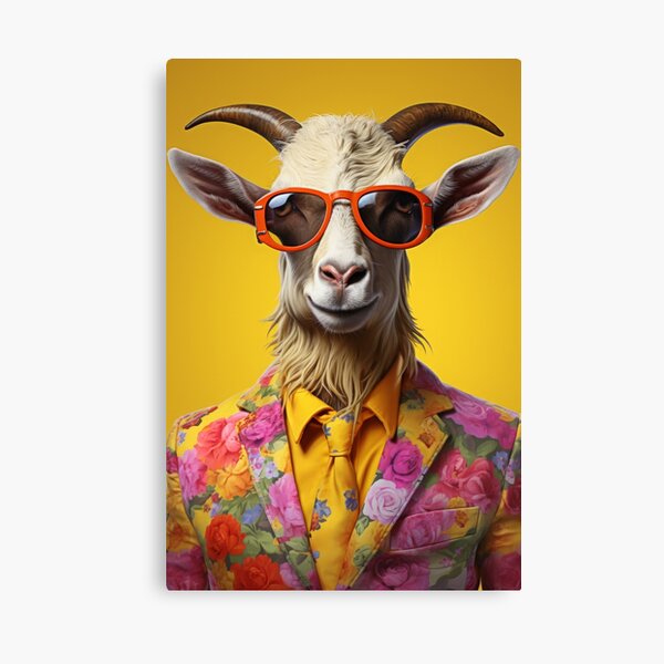 Item preview, Flower Power Goat designed and sold by DalliancePrints.