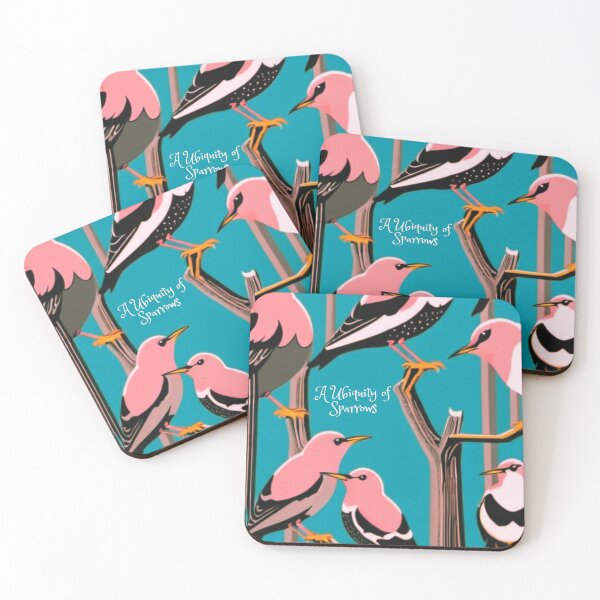 Item preview, A Ubiquity of Sparrows colourful Scandinavian-inspired vintage design designed and sold by saywhatcreative.