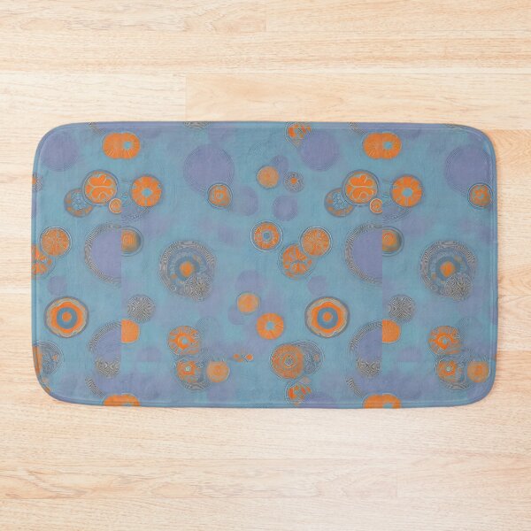 Item preview, Fascinating retro pattern circles in vibrant purple and orange designed and sold by Frostquest.