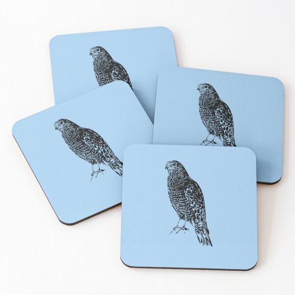 Item preview, Red Shouldered Hawk Perched Black Design  designed and sold by designsasstultd.