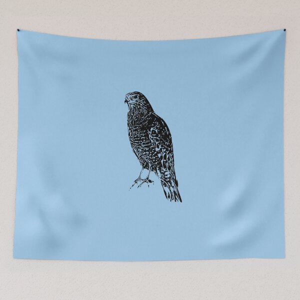 Item preview, Red Shouldered Hawk Perched Black Design  designed and sold by designsasstultd.