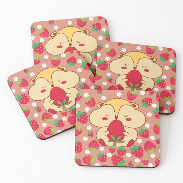 Item preview, strawberry and flower print designed and sold by Mil-Lunas.