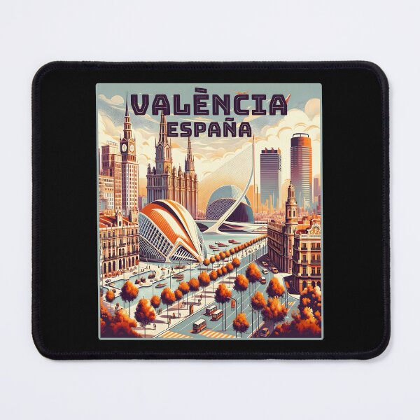 Item preview, Vintage retro Valencia España spain Landmarks Skyline. designed and sold by Unitepeople.