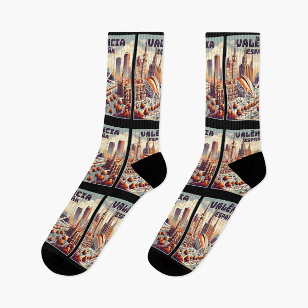 Item preview, Vintage retro Valencia España spain Landmarks Skyline. designed and sold by Unitepeople.