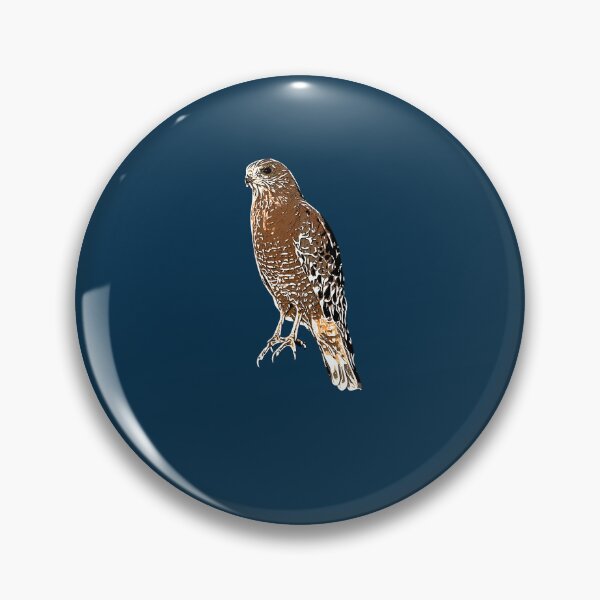 Item preview, Red Shouldered Hawk Perched White Alternate Design  designed and sold by designsasstultd.