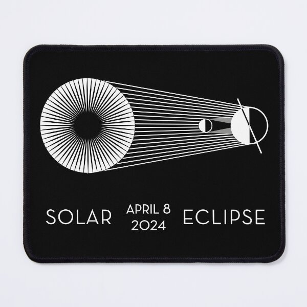 Item preview, Solar Eclipse 2024 8 April (for dark backgrounds) designed and sold by Markadesign.