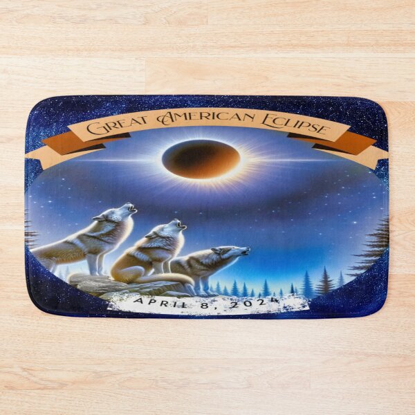 Item preview, Wolves of the Great American Eclipse - April 8, 2024 Commemorative Artwork designed and sold by gleefulme.