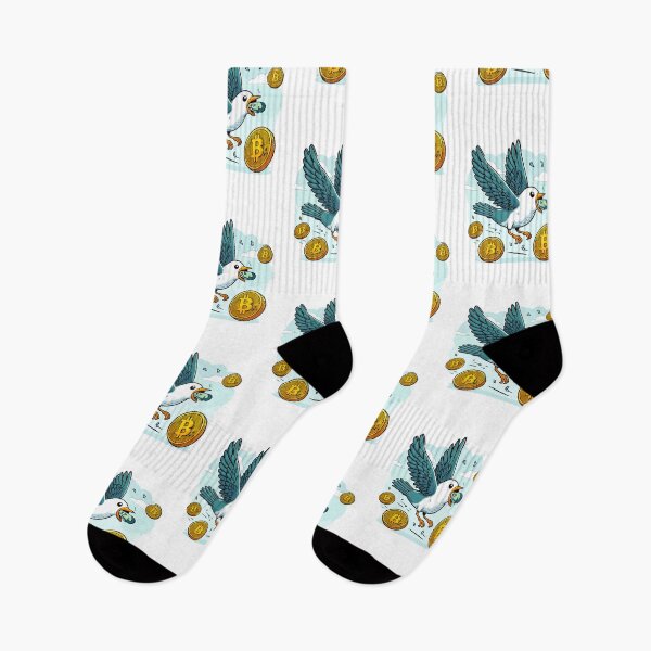 Item preview, A bird flying in the sky with a wad of dollar bills in its beak. designed and sold by CryptoFunMerch.