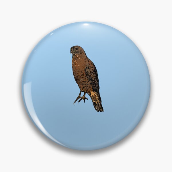 Item preview, Red Shouldered Hawk Perched Black Alternate Design  designed and sold by designsasstultd.