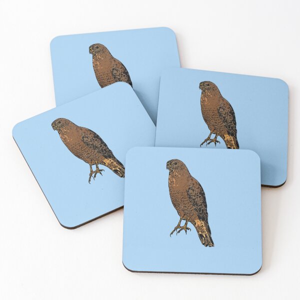 Item preview, Red Shouldered Hawk Perched Black Alternate Design  designed and sold by designsasstultd.