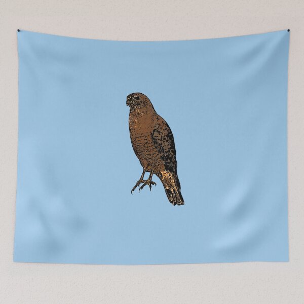 Item preview, Red Shouldered Hawk Perched Black Alternate Design  designed and sold by designsasstultd.